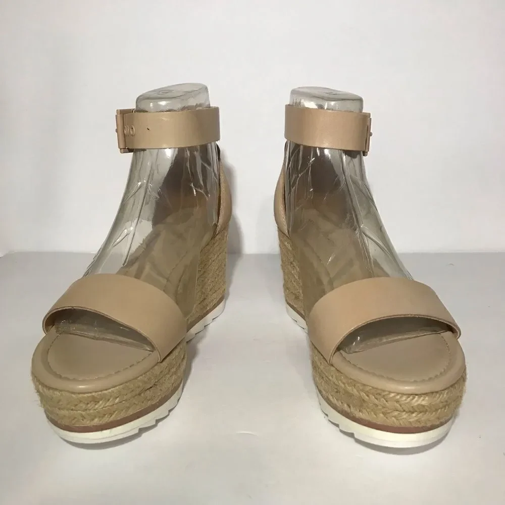 Marc Fisher Zako Leather Espadrille Sandals